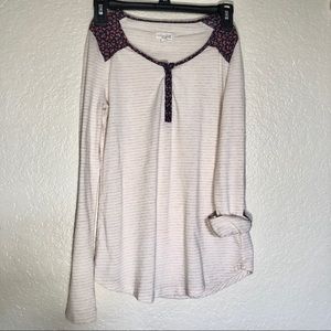 French flower long sleeve shirt